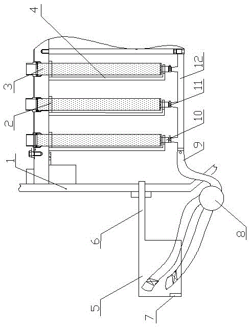 A surround-type spray dust cleaning device