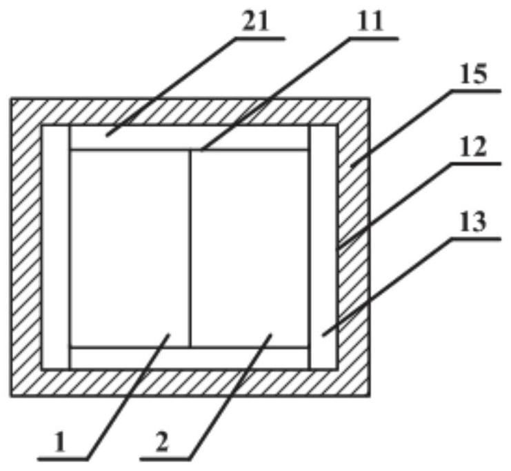 Vertical soil thermal desorption device with internal and external heating and self-weight blanking functions