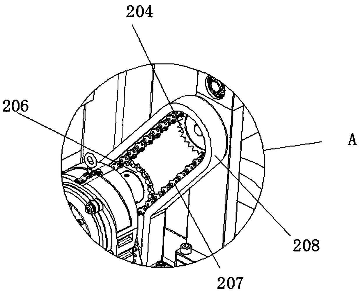 Compressing device for geogrid and working method thereof