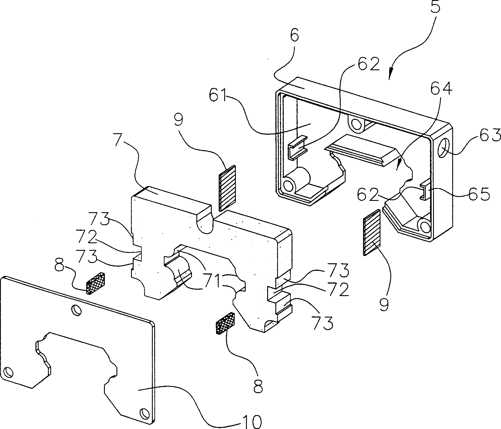 Linear sliding rail containing lubricating retaining device