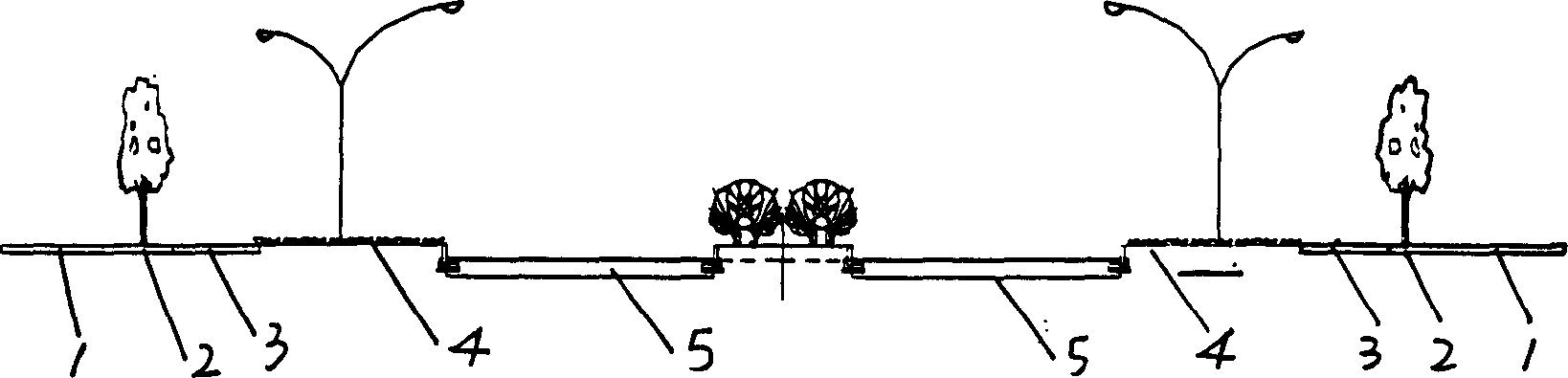 Road taking bicycle lane as low speed system