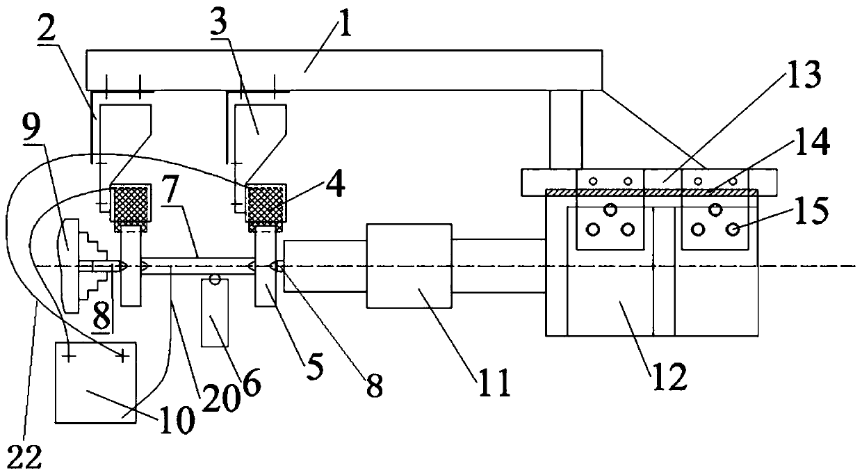 A high-frequency direct current heating auxiliary rolling processing device and processing method thereof