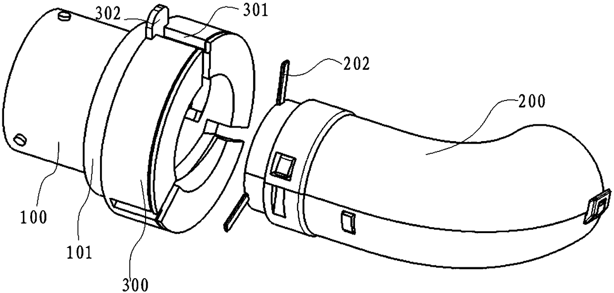 Automobile connector used for fixing lead