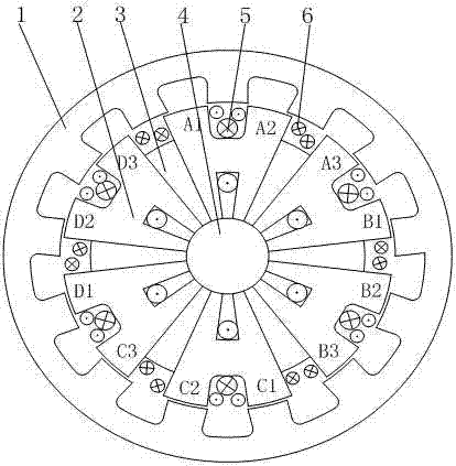 Electrically excited hub motor for electric vehicle