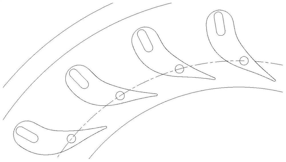 Design method of adjustable nozzle blade of megawatt radial turbine expander