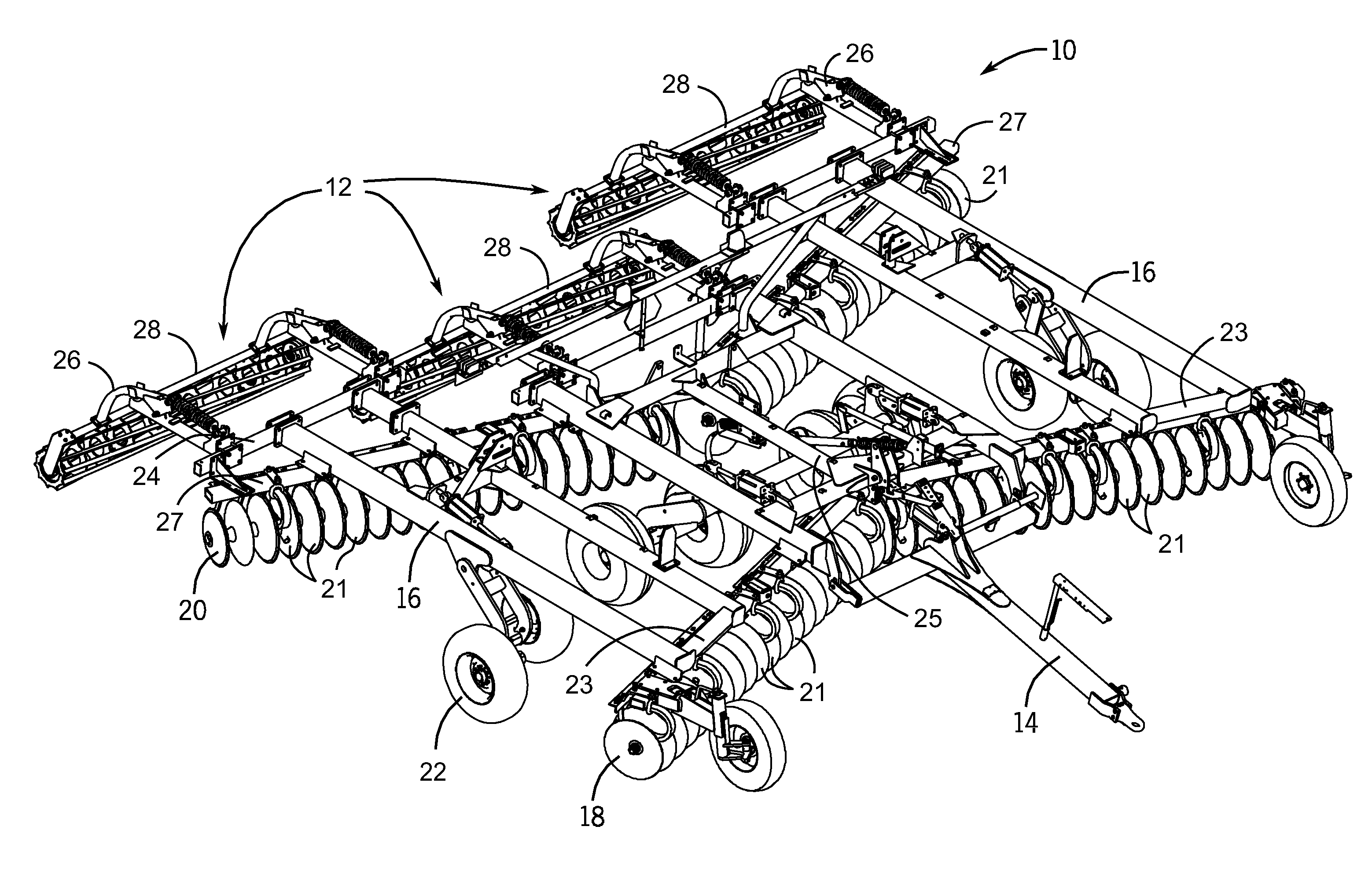 Tandem disk with finishing reel