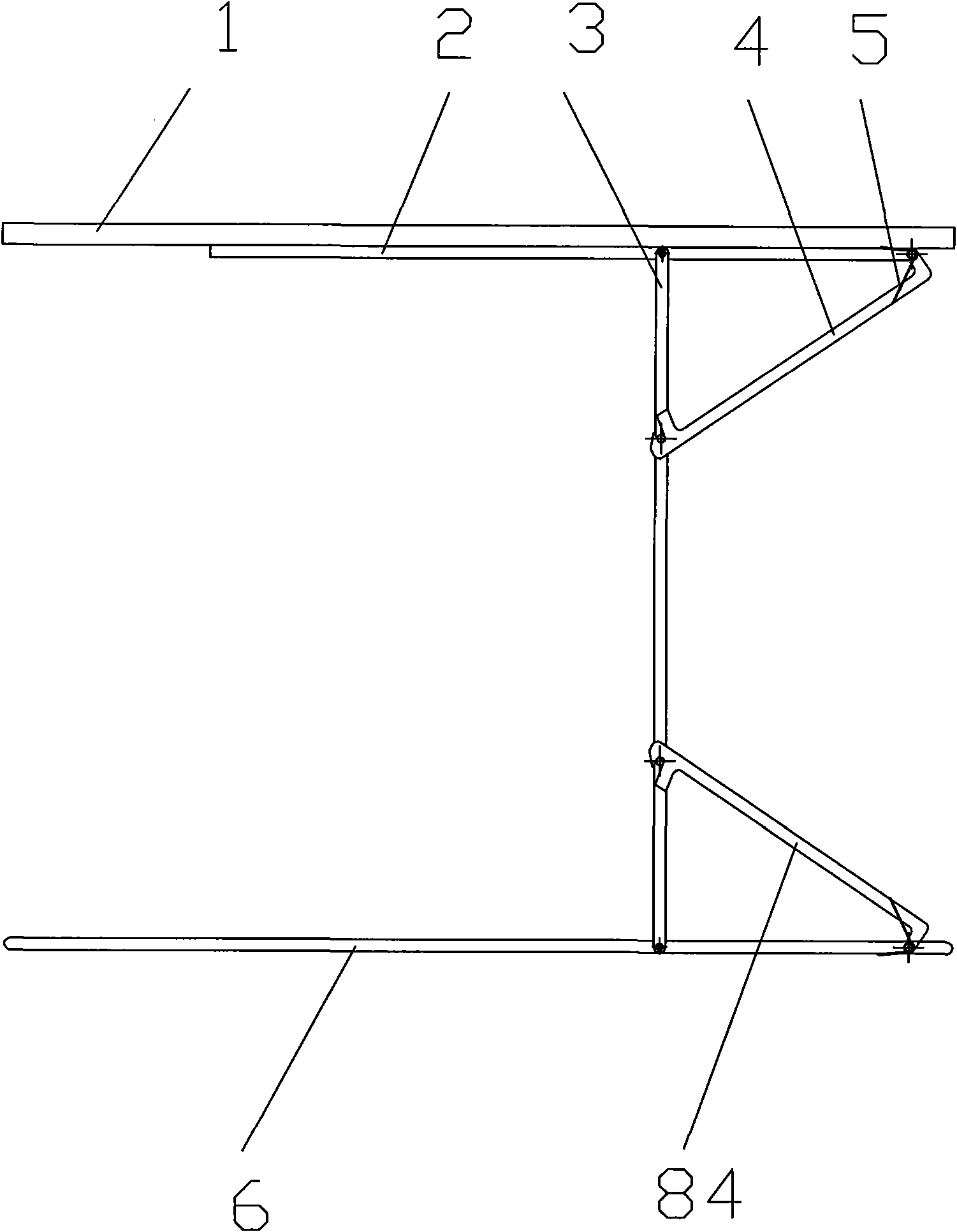 Folding computer desk