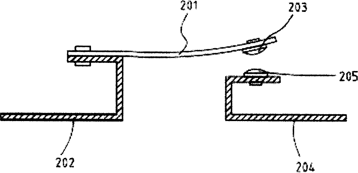 Temperature fuse connection structure