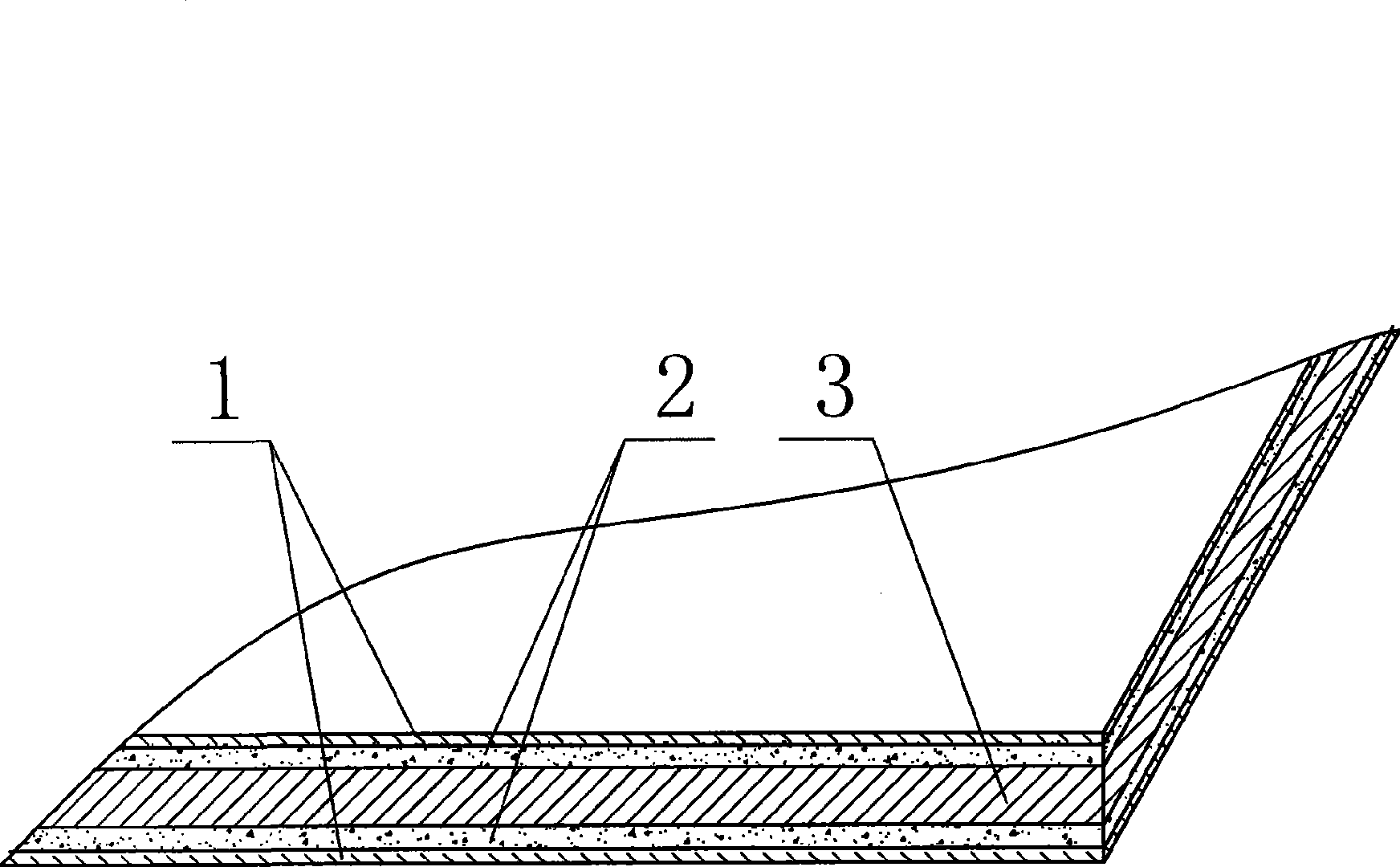 Self-adhering polymer modification bitumen composite anti-root water-proof coiled material and preparing method thereof