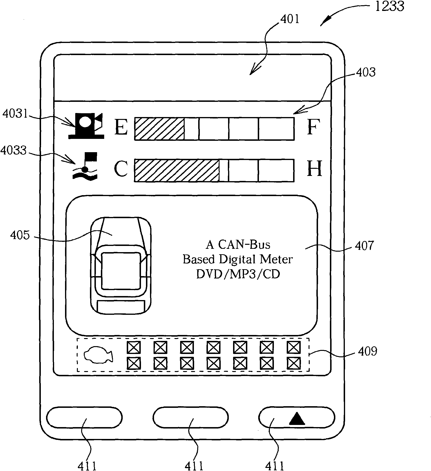 Vehicle instrument system employing controller local area network bus