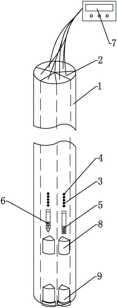 Multi-layer underground water monitoring pipe