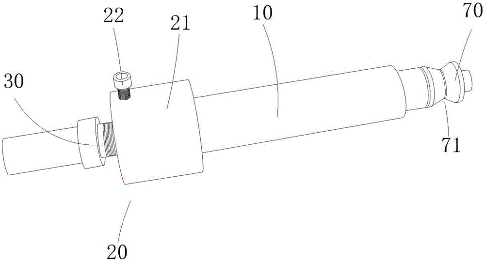 Internal-rotation thinning spinning tool