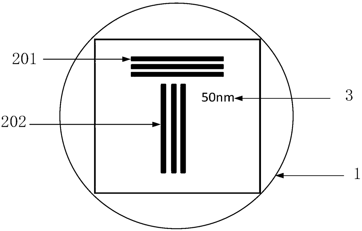 Resolution test card for Nano CT imaging quality detection and preparation method of resolution test card