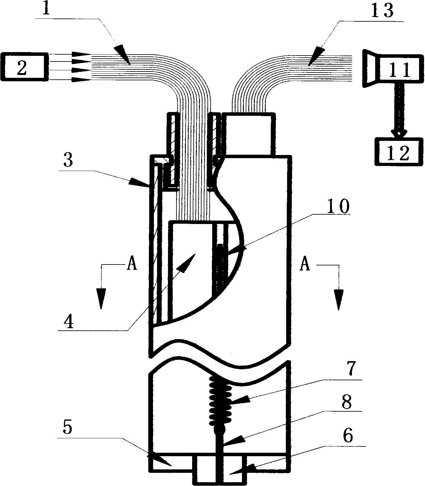 Digital absolute code optical fiber liquid level sensor