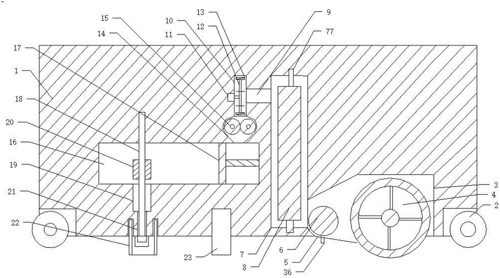 Agricultural weeding plunger type grass treating extruder