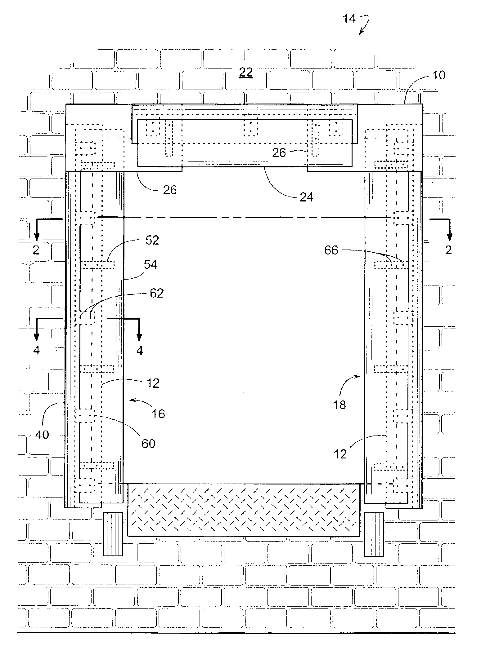 Loading dock shelter with hollow side or head members