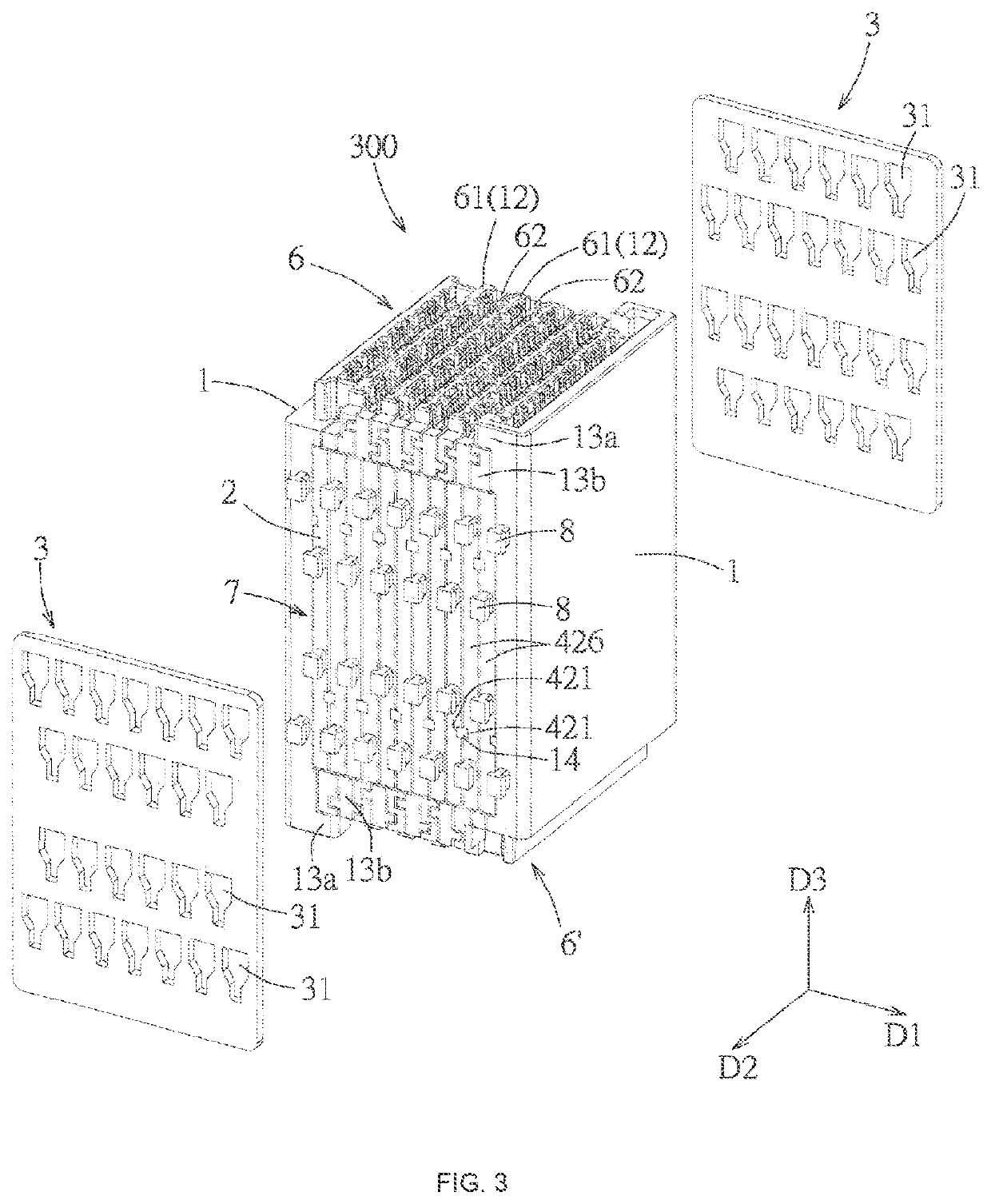 Intermediate adapter connector and connector assembly