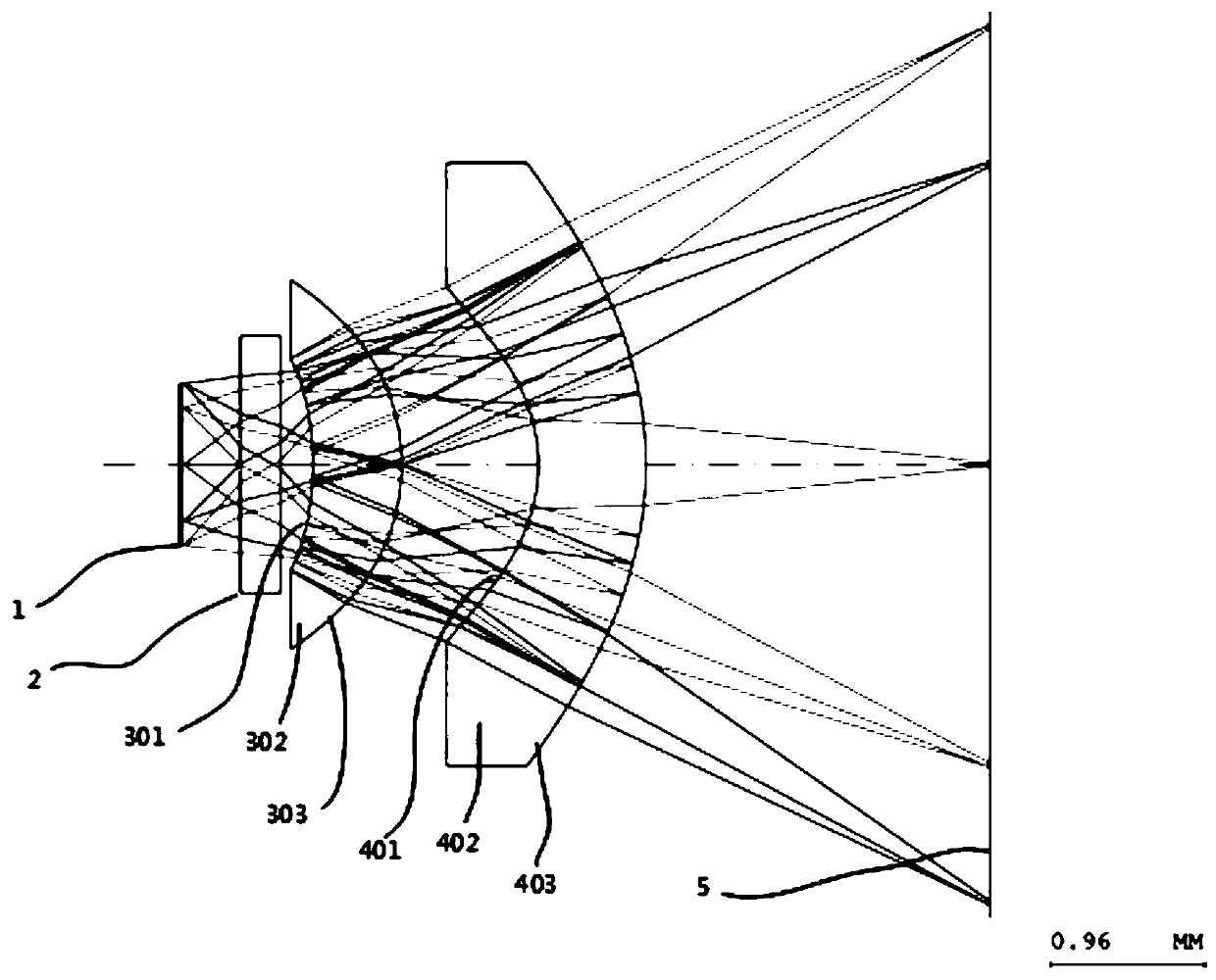 Large-visual field high-performance ultra-small microscope objective lens