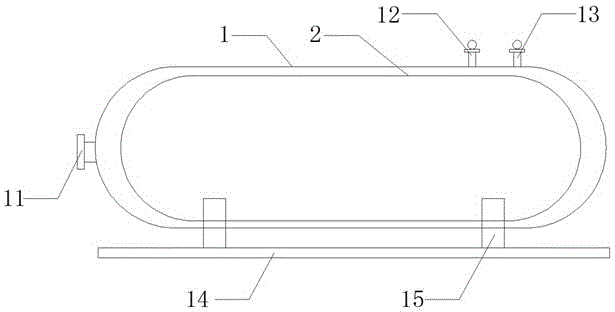 Hybrid electric vehicle gas cylinder for capable of potentiometer type detecting relative displacement in potentiometer type