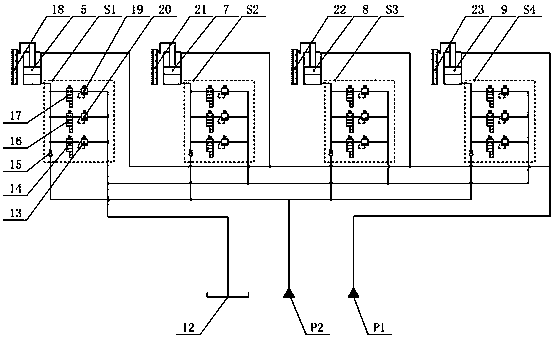 A passive dynamic leveling control system of hydraulic press and its control method