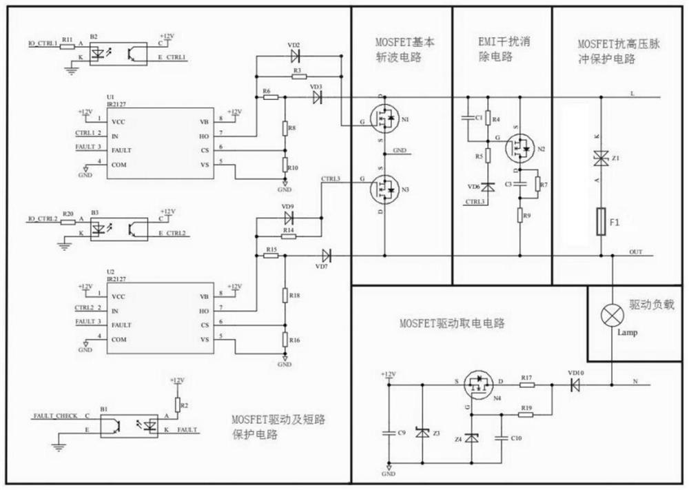 Intelligent trailing edge dimming device based on MOSFET