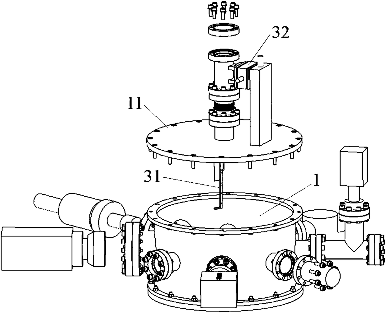 A device for testing electronic peeling film and its application