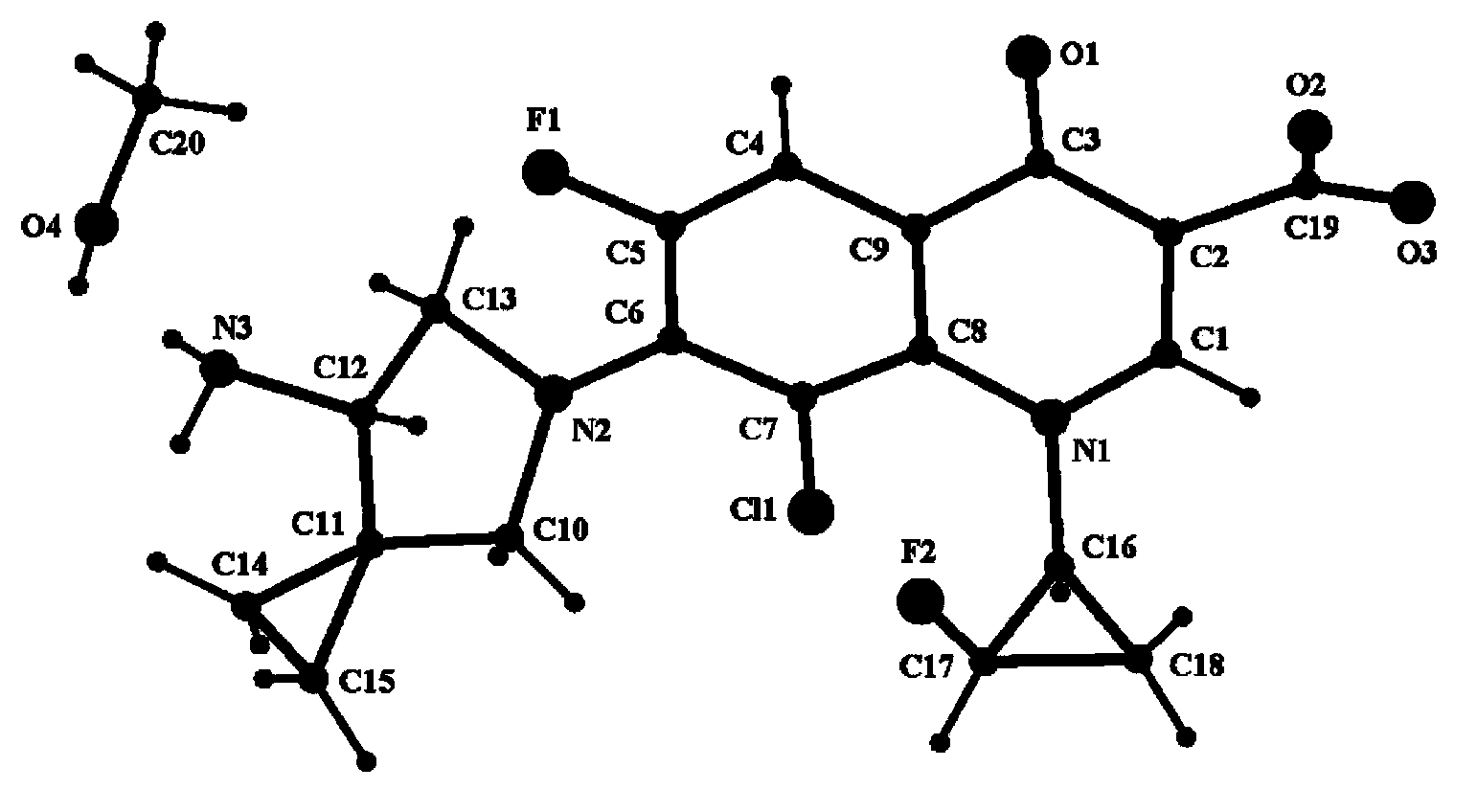 Novel sitafloxacin crystal form and preparation method thereof