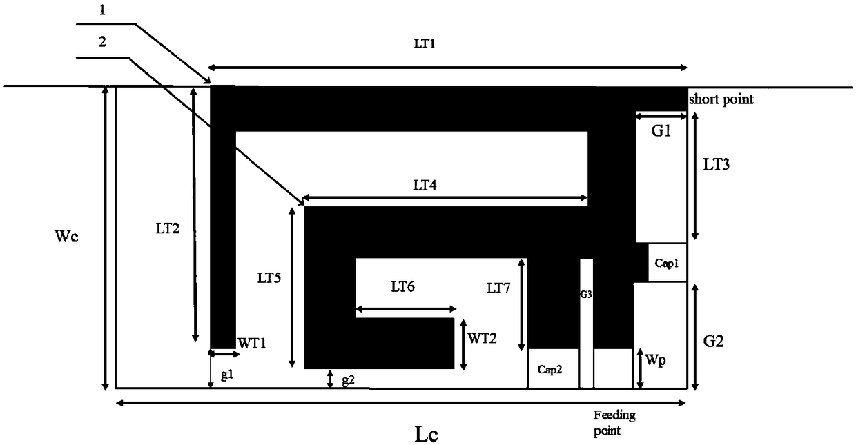 Multi-band MIMO terminal antenna based on ground radiation mode