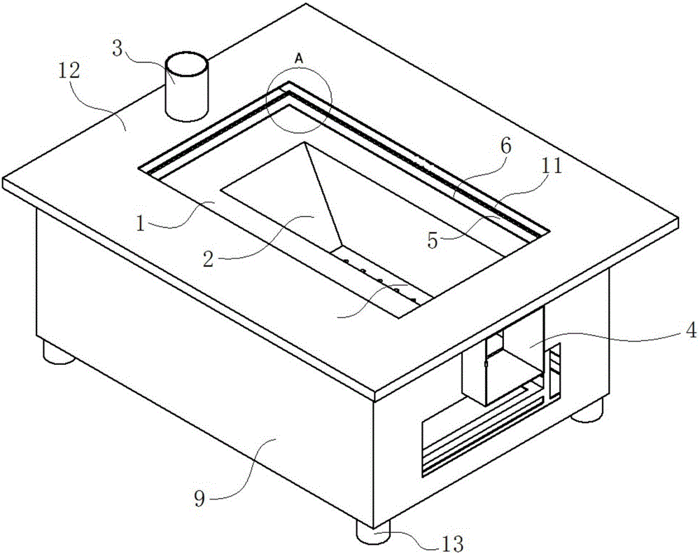 Square environment-friendly multifunctional oven