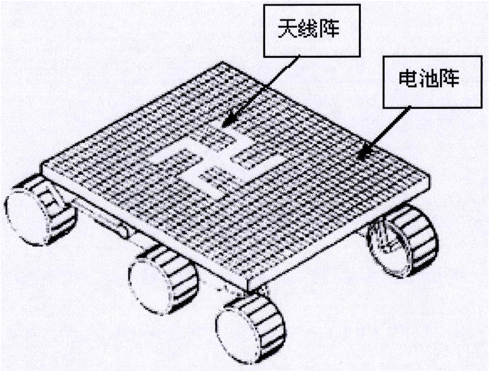 Spacecraft solar panel conformal antenna