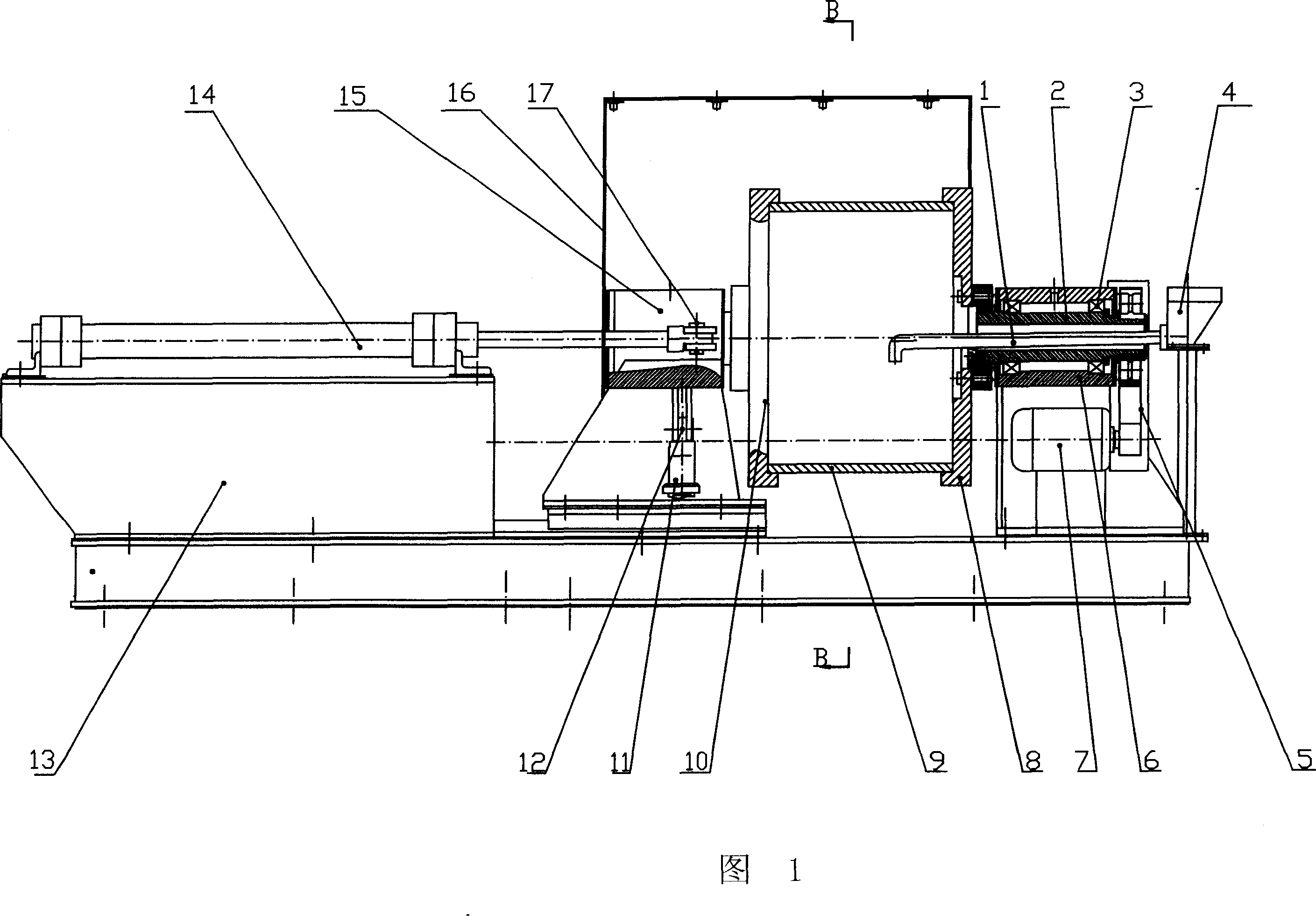 Centrifugal casting machine set