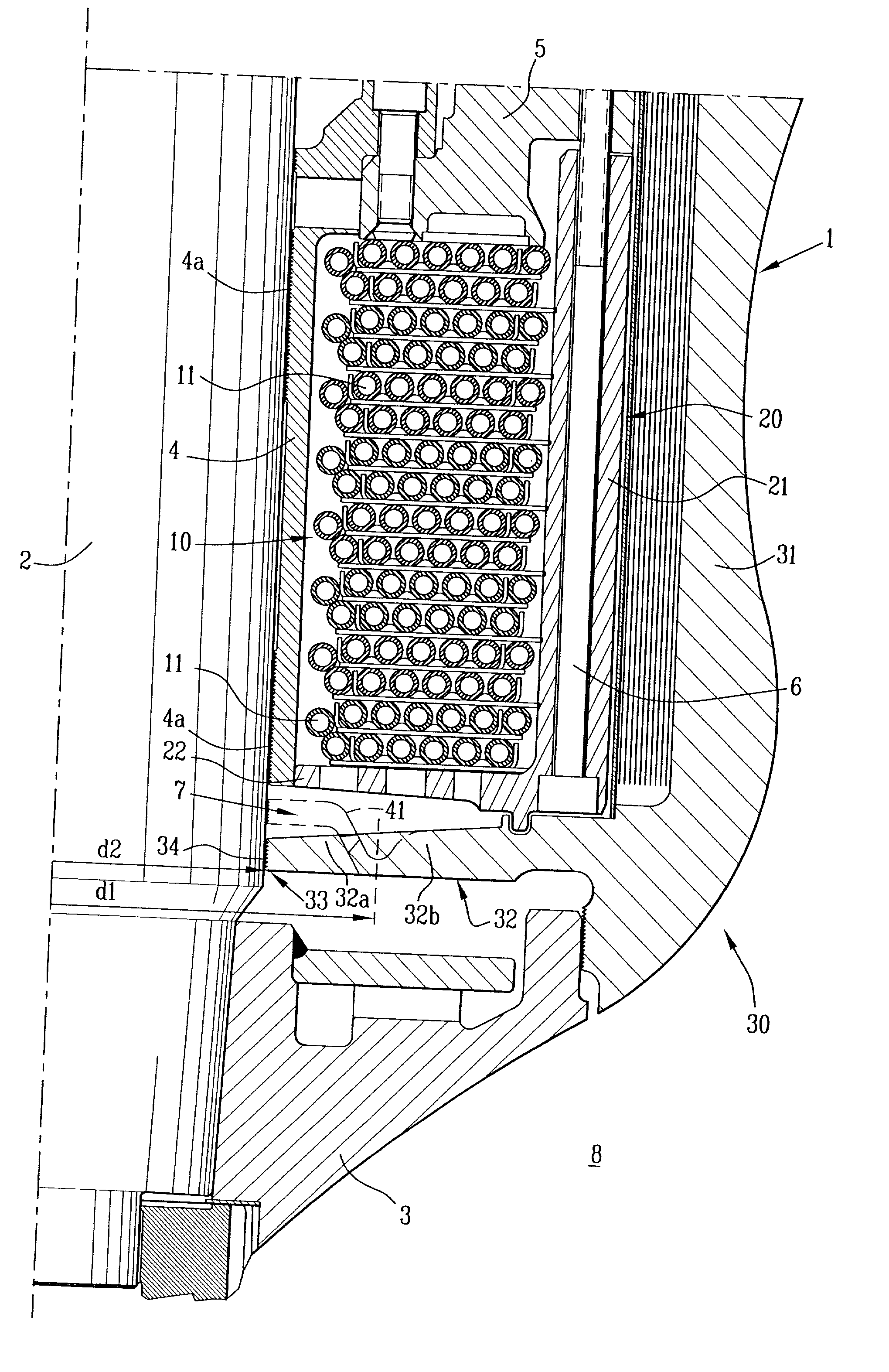 Method of repairing a labyrinth seal of a diffuser in a primary pump of a nuclear power station