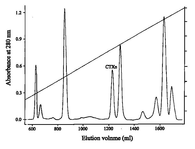 Venin-sourced demulcent CTXn, and purification method and applications thereof