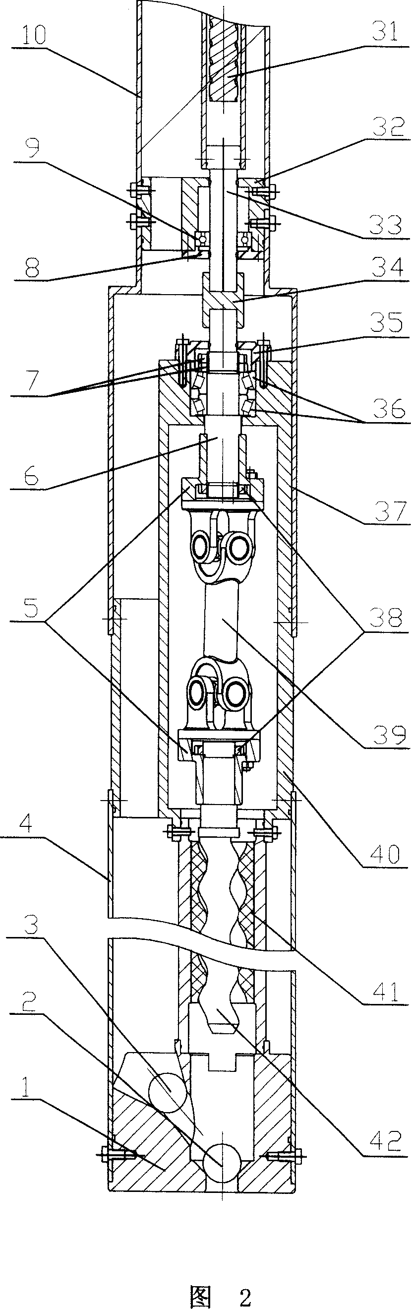 Straight line driving reciprocating rotation screw pump