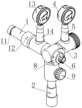 Adjusting method of central vacuum aspiration meter head