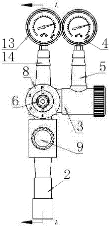 Adjusting method of central vacuum aspiration meter head