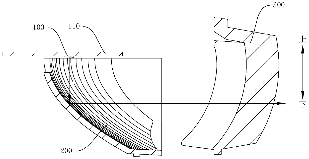 Motor vehicle LED headlamp device and motor vehicle thereof