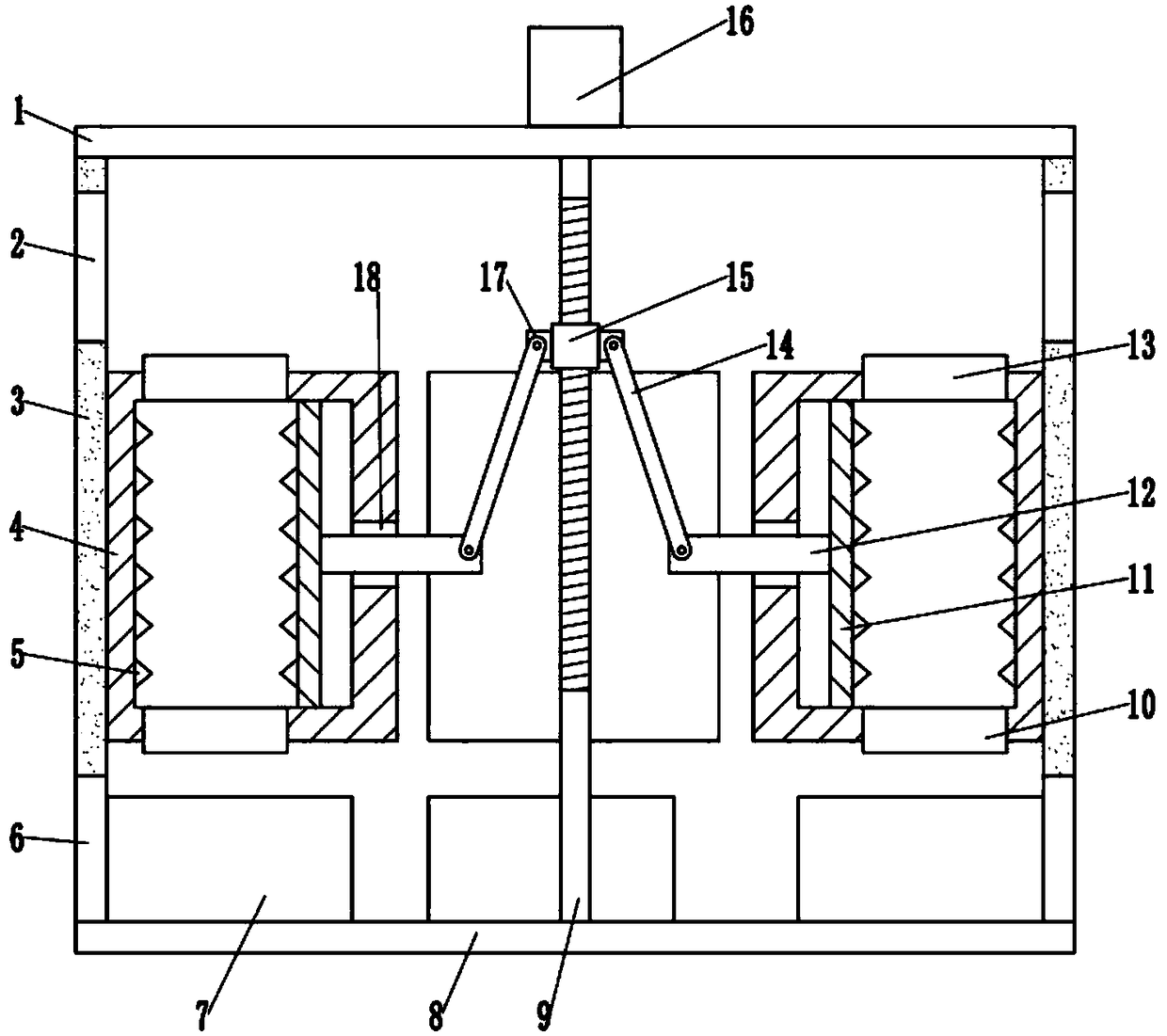 Environment-friendly garbage sorting and crushing device