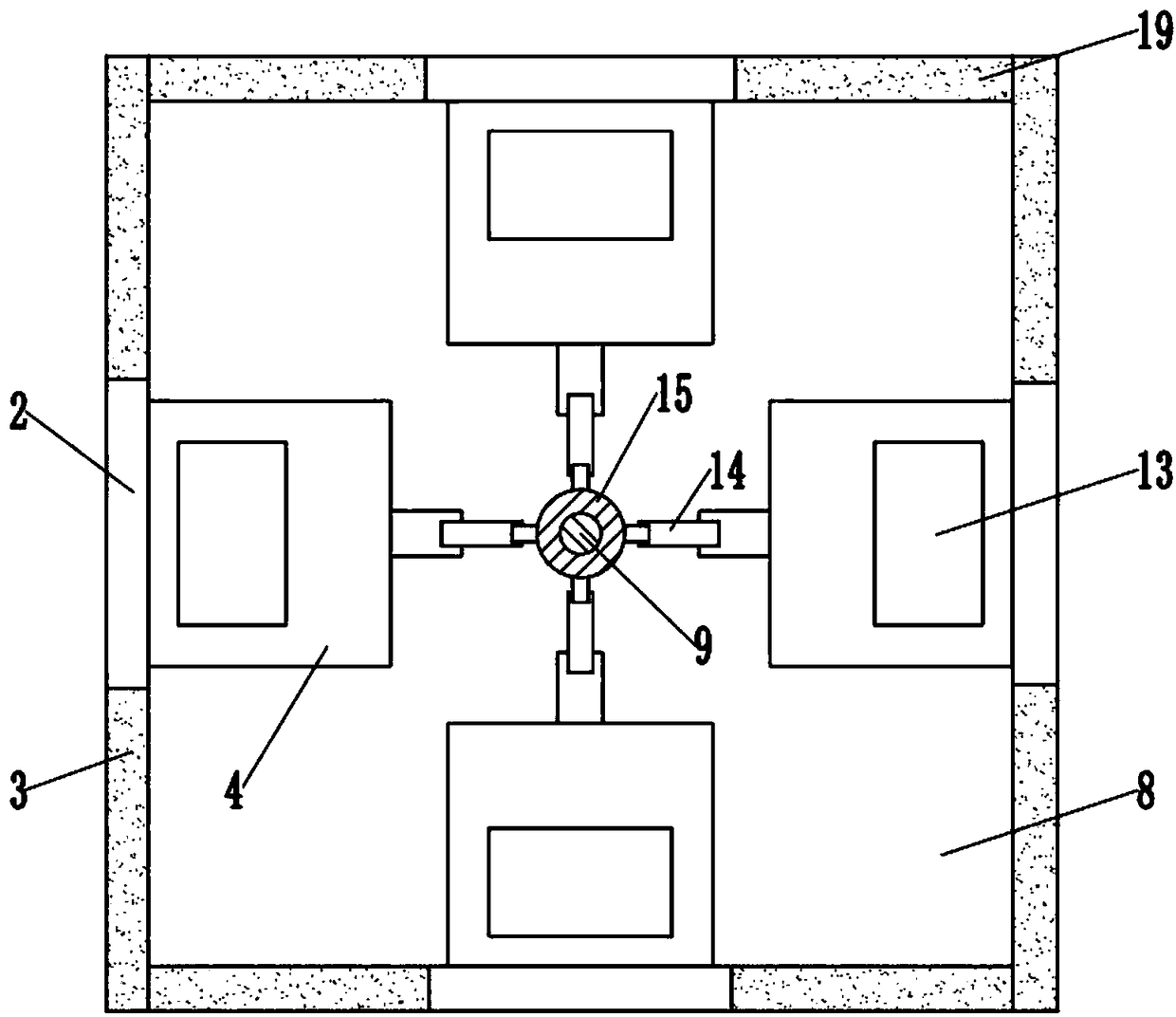 Environment-friendly garbage sorting and crushing device