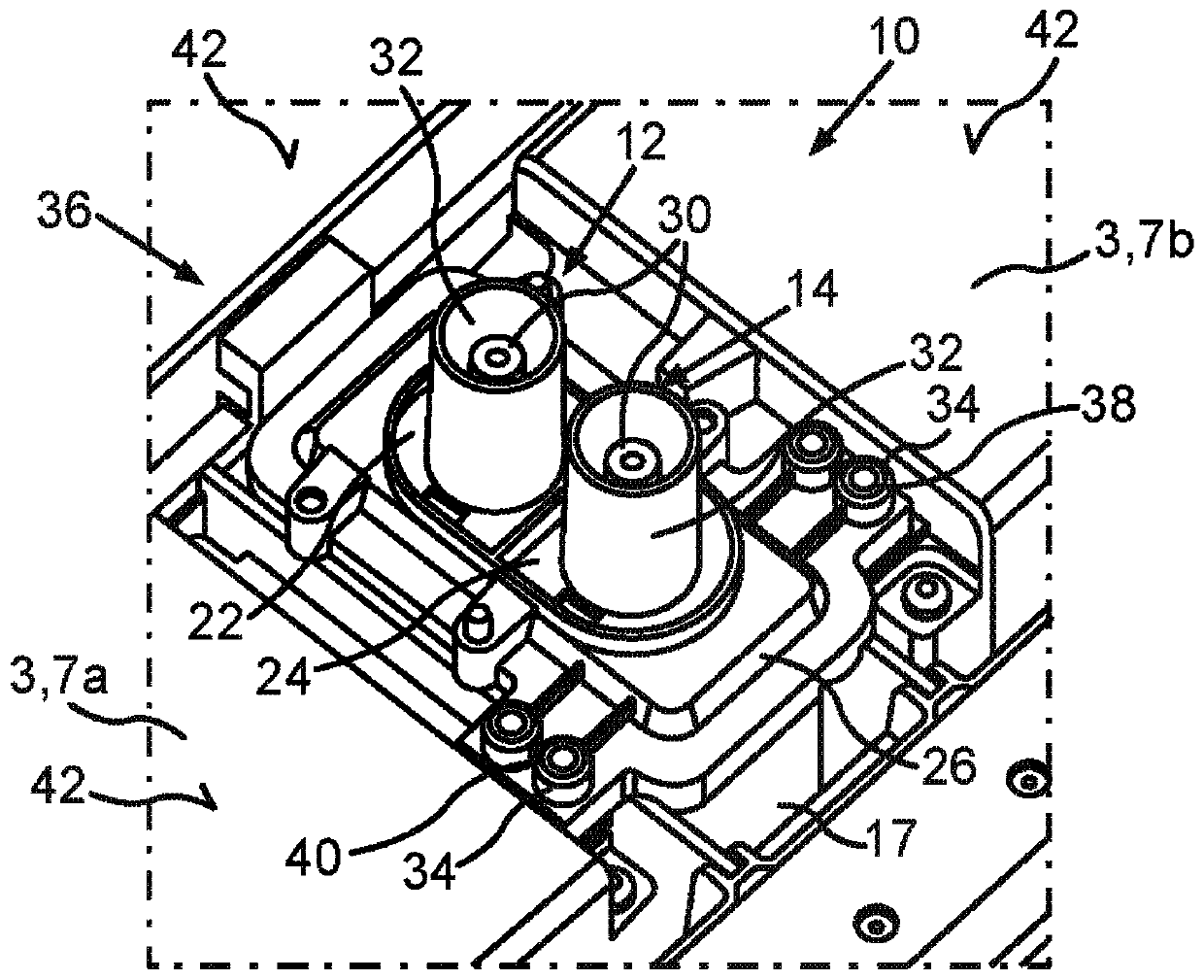 Plug-in device for coupling high-voltage connectors and system with the same