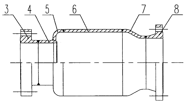 Pipe type hydraulic fluid muffler