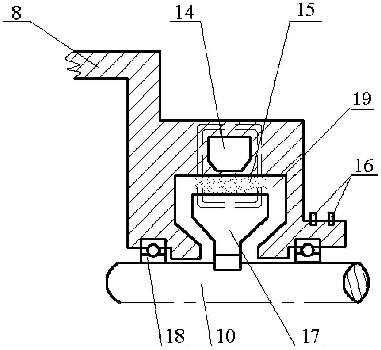 Electromagnetic control type air loss energy consumption removing and low-speed performance improving device for hydrodynamic retarder