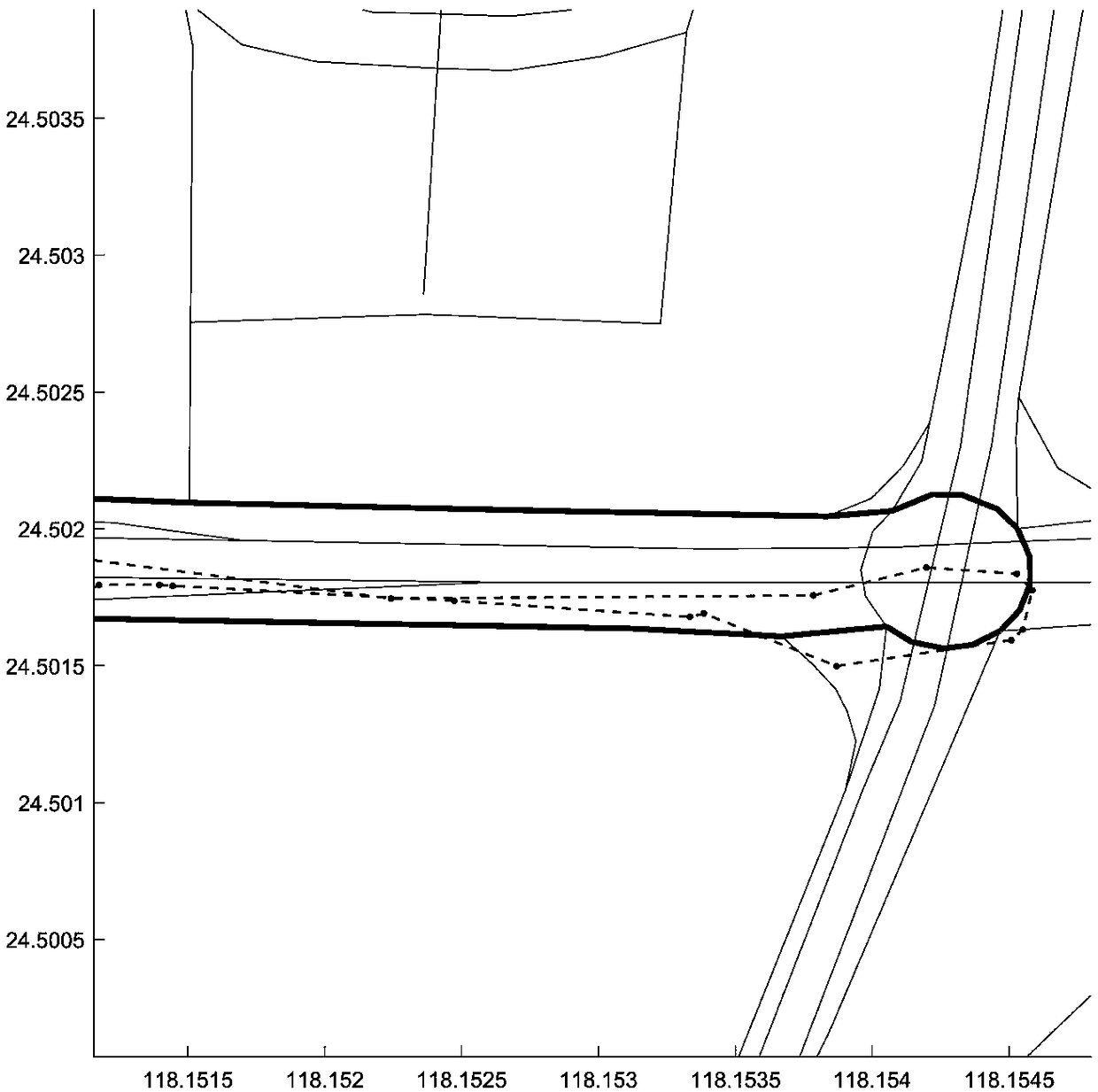 Real-time road matching method based on vehicle travel records and system