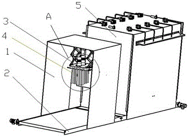 A shopping cart washing machine