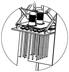 A shopping cart washing machine