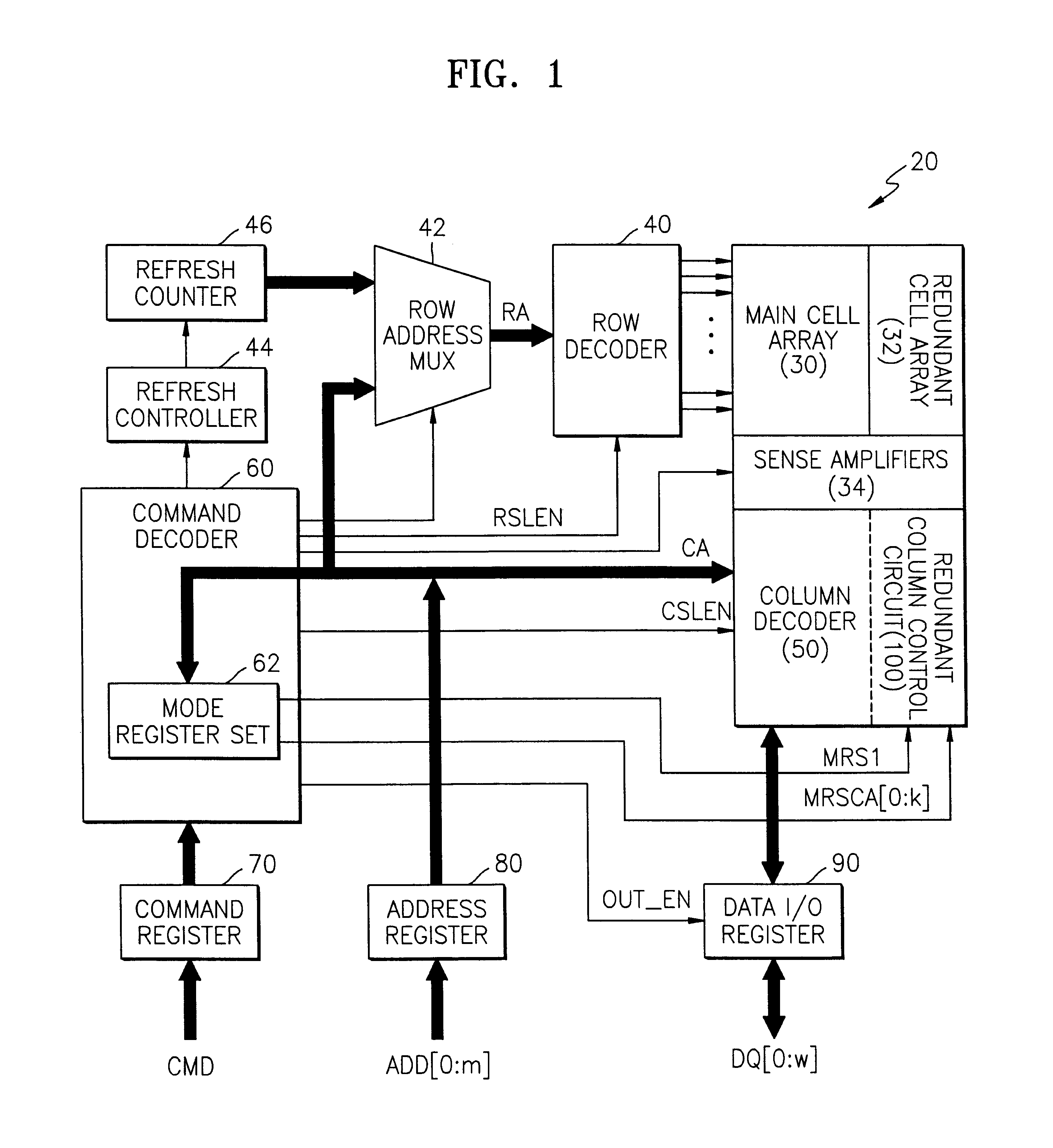 Semiconductor memory device post-repair circuit and method