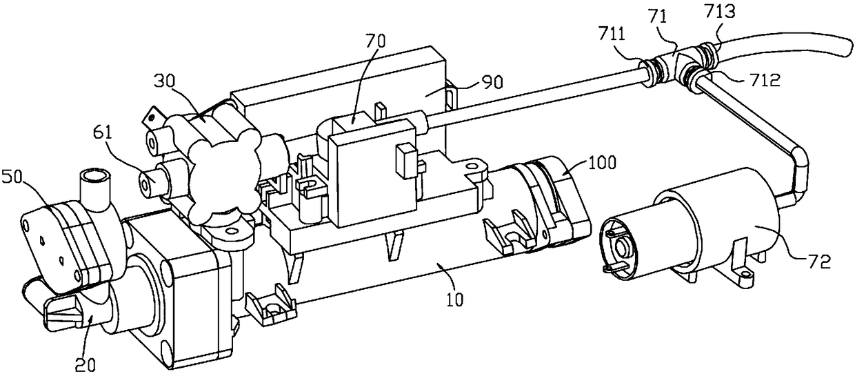 Gas-liquid mixed heating sterilization device for toilet bowl