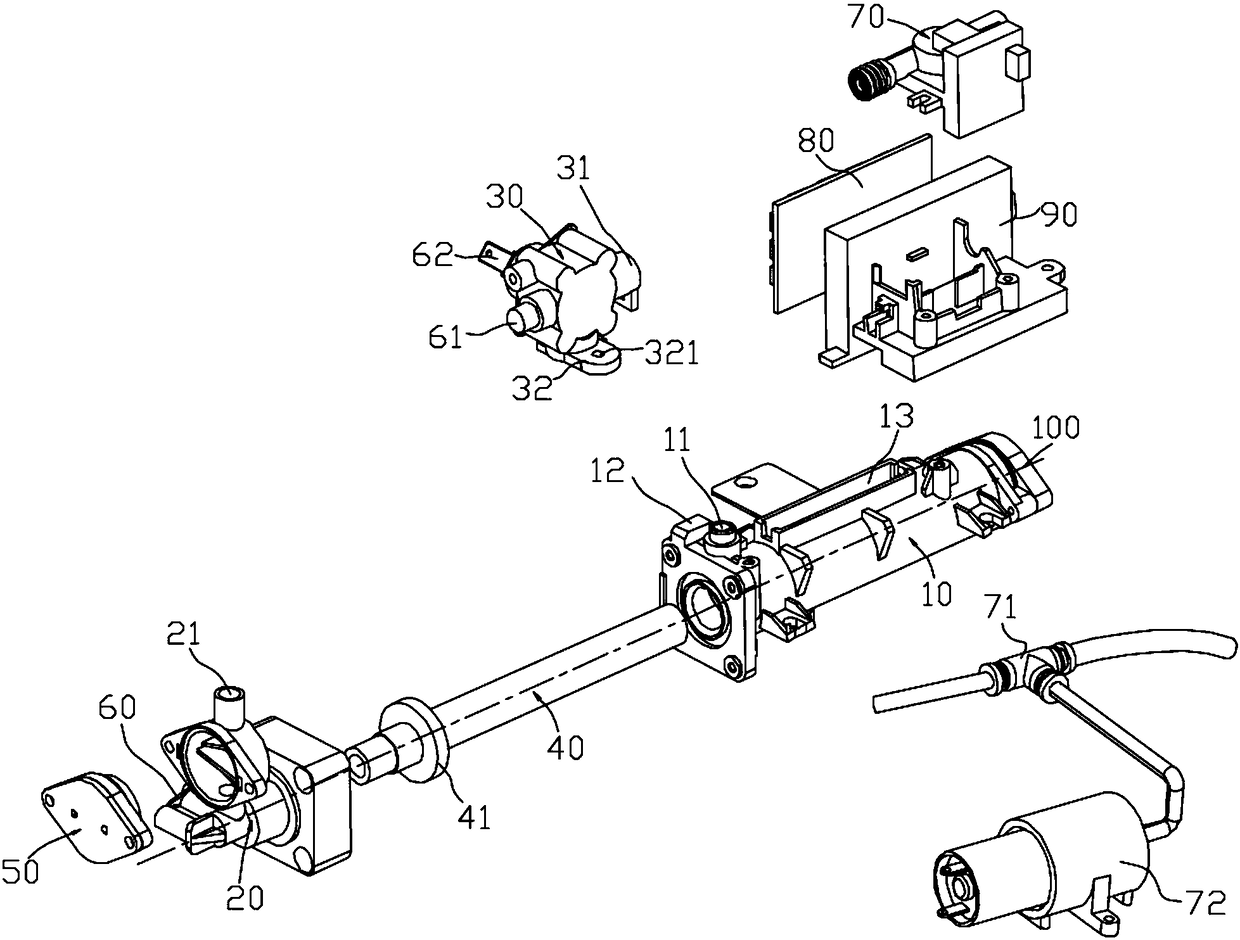 Gas-liquid mixed heating sterilization device for toilet bowl