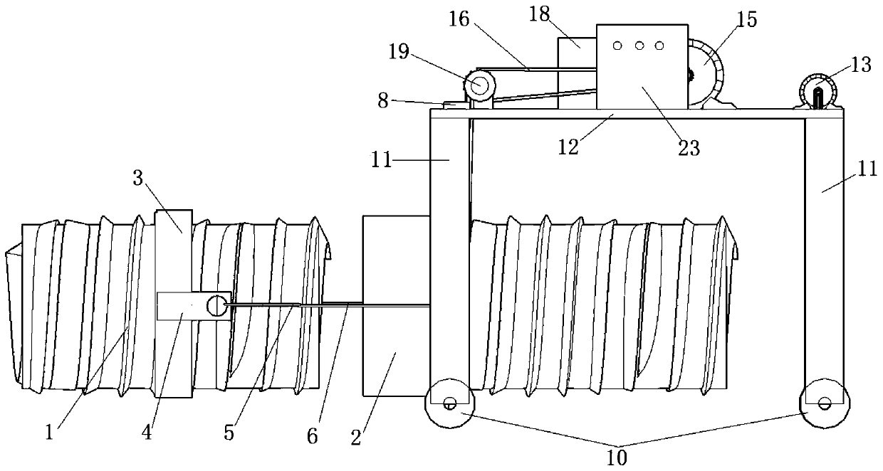 A high-efficiency socket pipe interface installation device