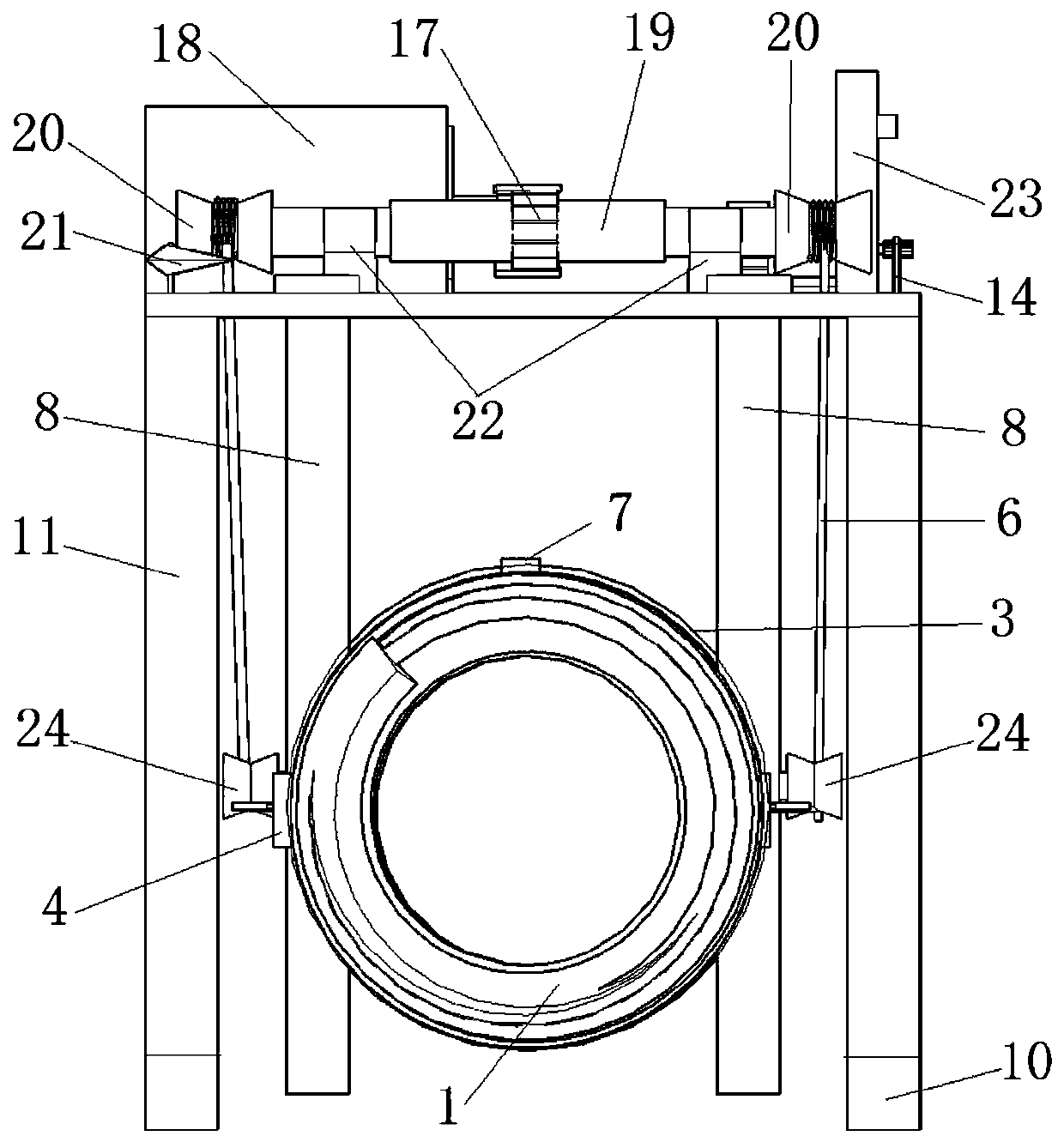 A high-efficiency socket pipe interface installation device